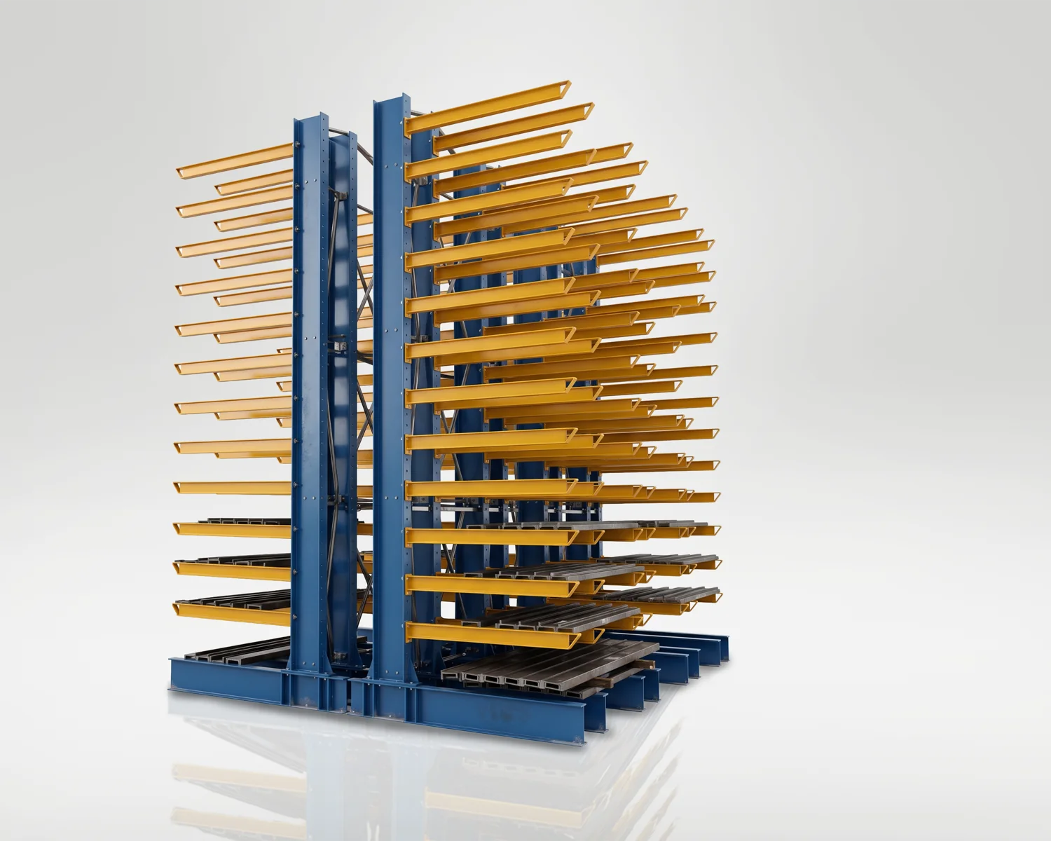 Scaffalatura cantilever con bracci