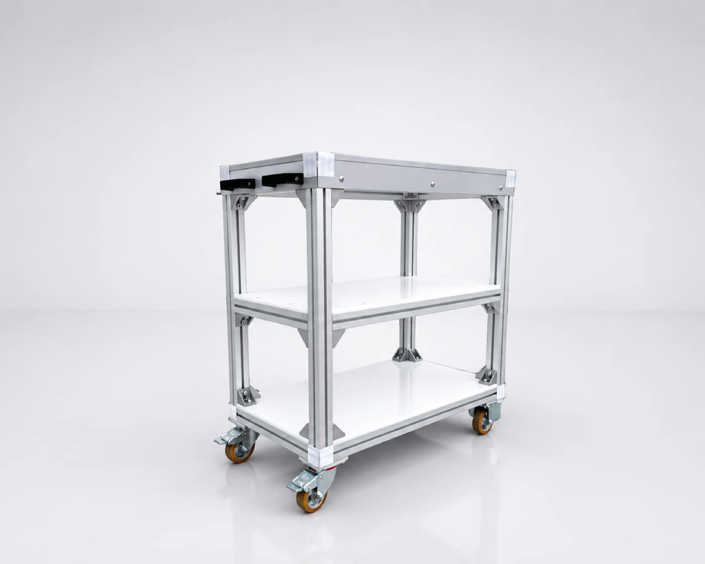 Carrello porta materiali in alluminio