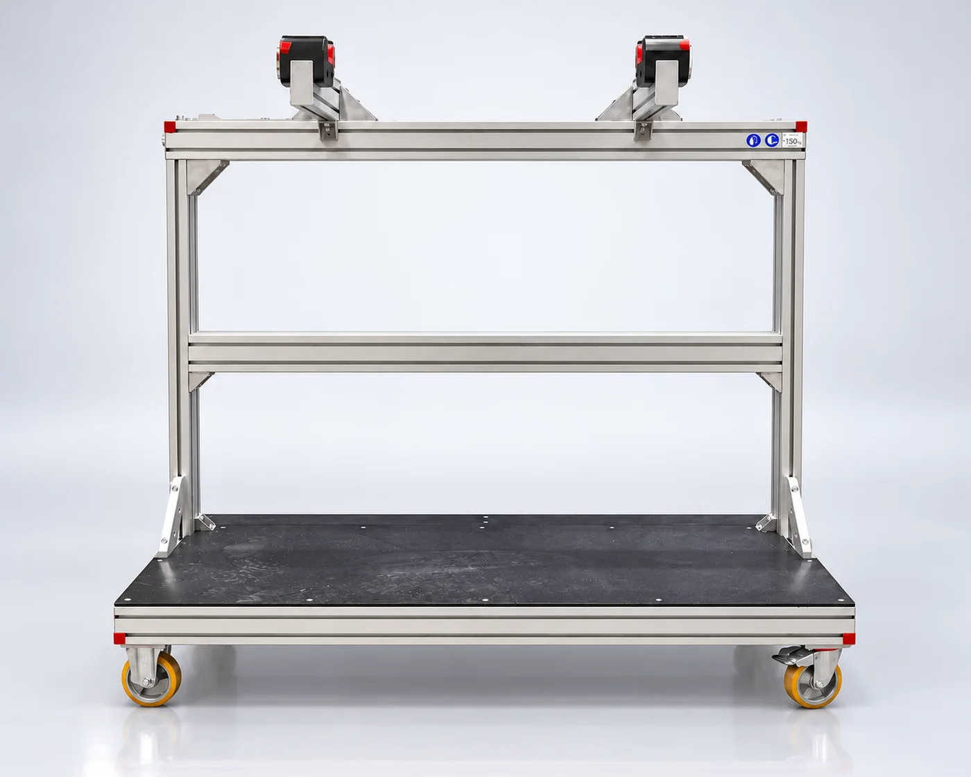 Carrello per il trasporto del tetto in profilato di alluminio