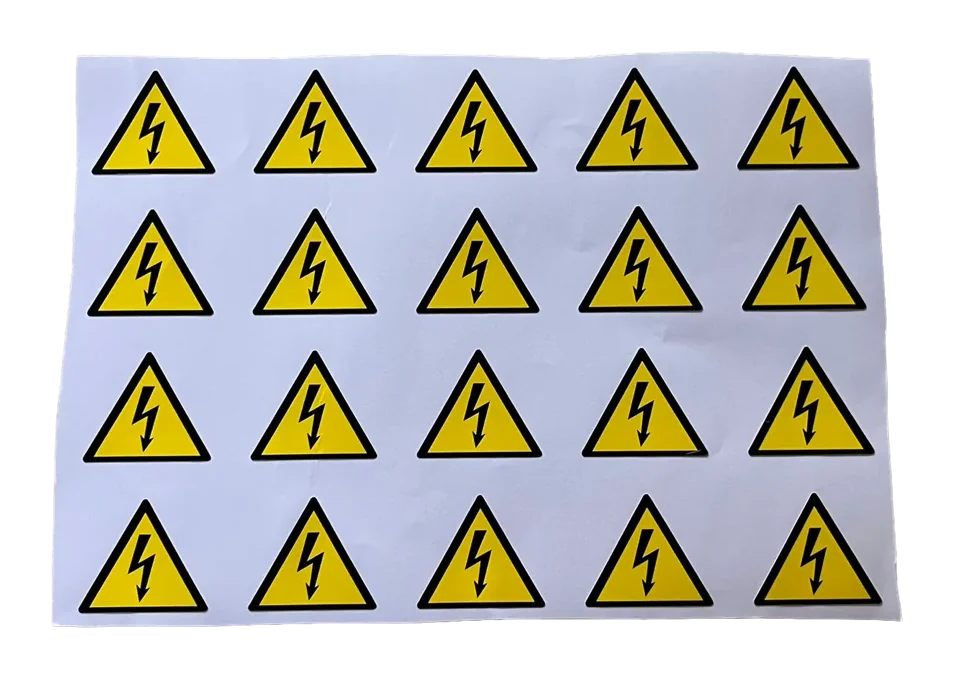 Etichette adesive di pericolo elettrico