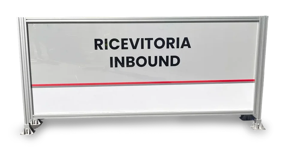 Barriera con grafica personalizzata Ricevitoria Inbound